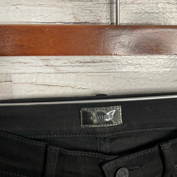 MOTHER The Looker Skinny Denim Jeans A Model Spy Black size 25 - Picture 7 of 9